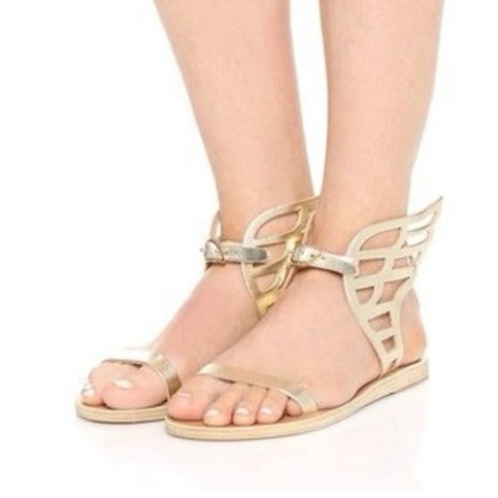 ANCIENT GREEK SANDALS Platinum Ikaria Lace Sandals - Sz 7 / 37